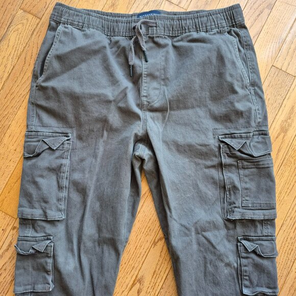 Aeropostale Utility Cargo Jogger Gray Large - Picture 2 of 12